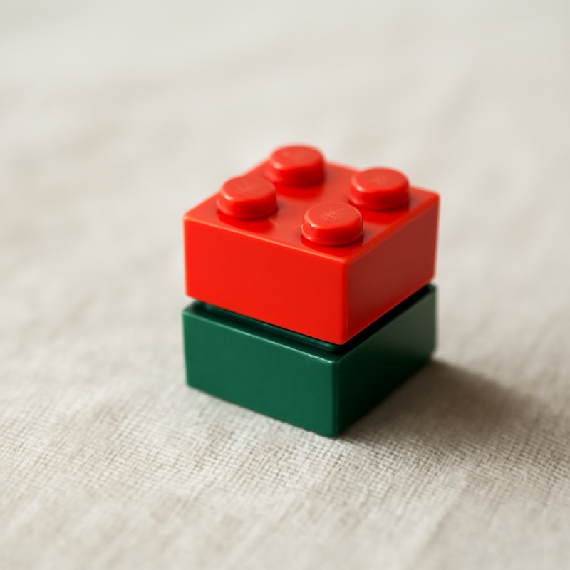 A stack of plastic bricks